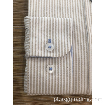 Camisa feminina 100% algodão tingida com listras